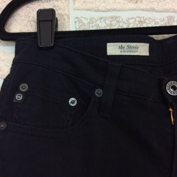 AG Adriano Gold Schmied Jean Black Denim Size 29R - Picture 3 of 8